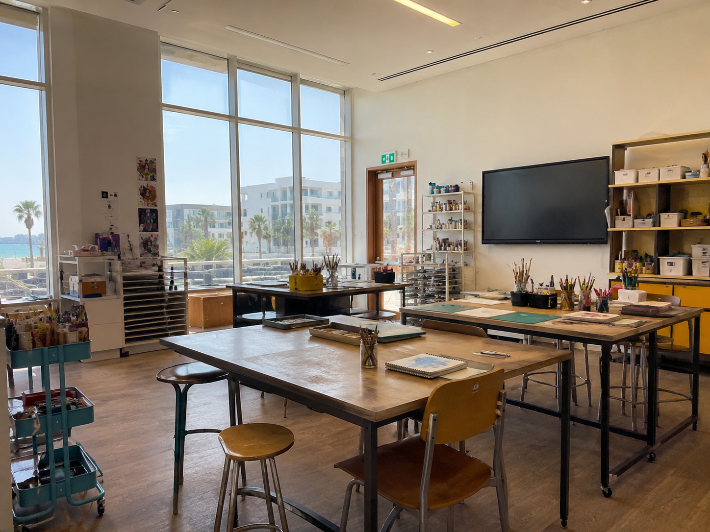 The classroom, studio view